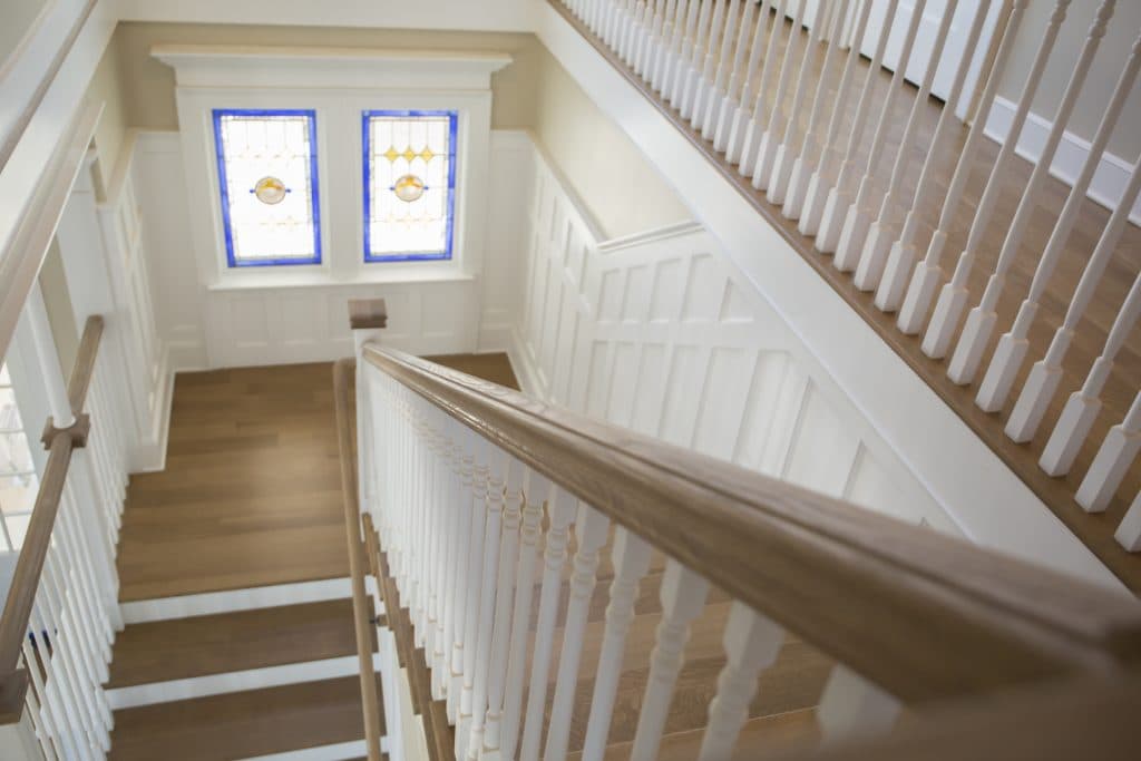 Refinished oak treads on a recent install