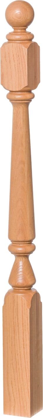 Ohio-series turned wood newel post